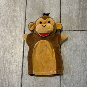 Melissa & Doug 8" Monkey Hand Puppet Plush Farm Animal Brown